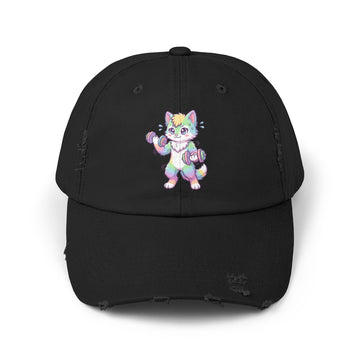 Weightlifting Kawaii Pastel Husky Distressed Cap