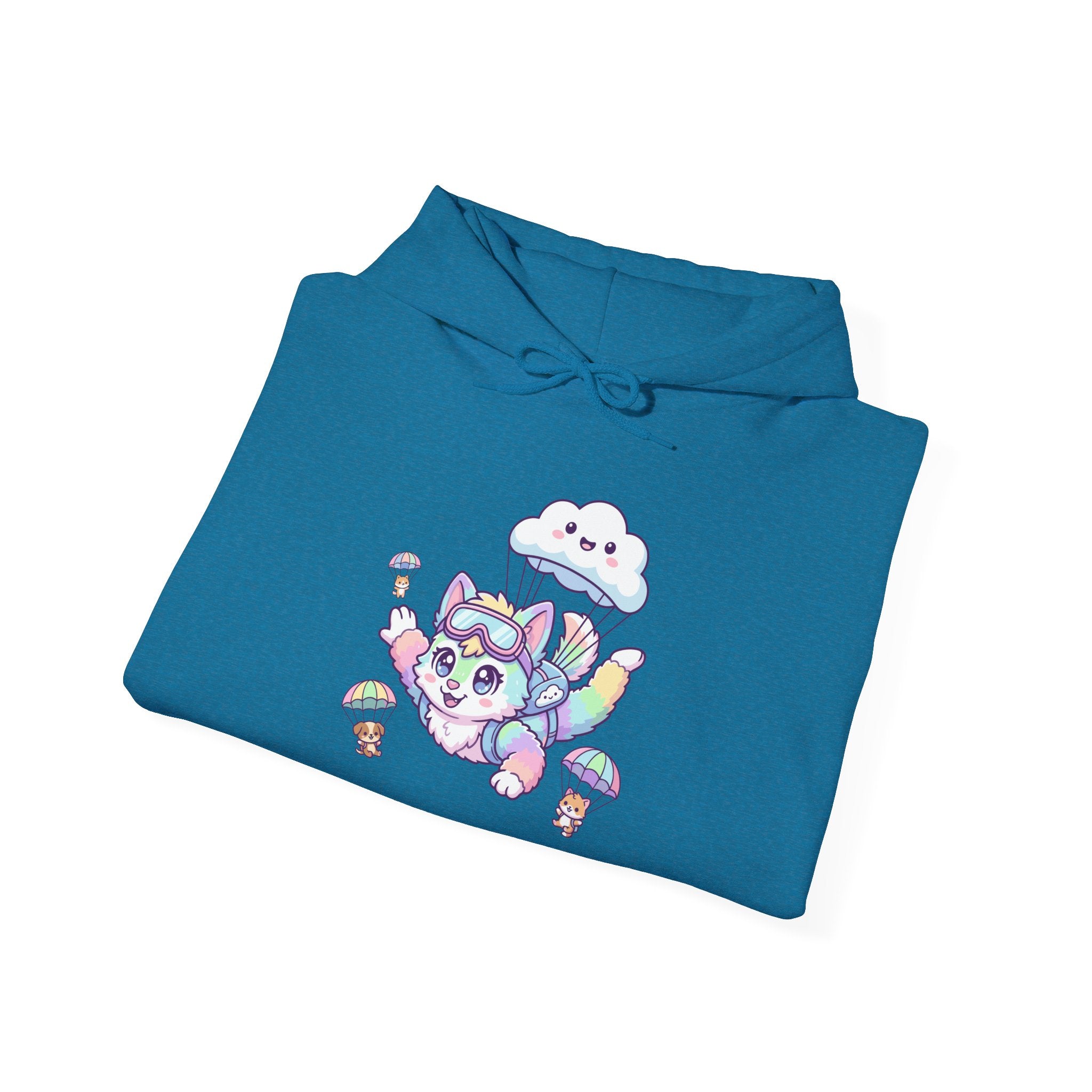 Rainbow Pastel Skydiving Furry | Hooded Sweatshirt