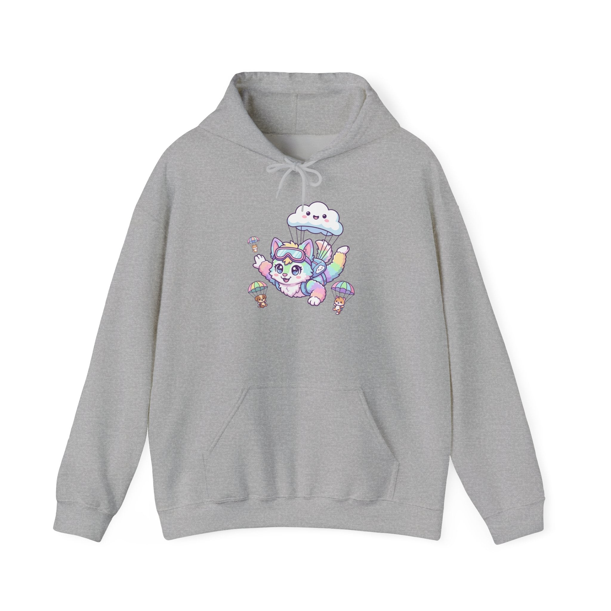 Rainbow Pastel Skydiving Furry | Hooded Sweatshirt