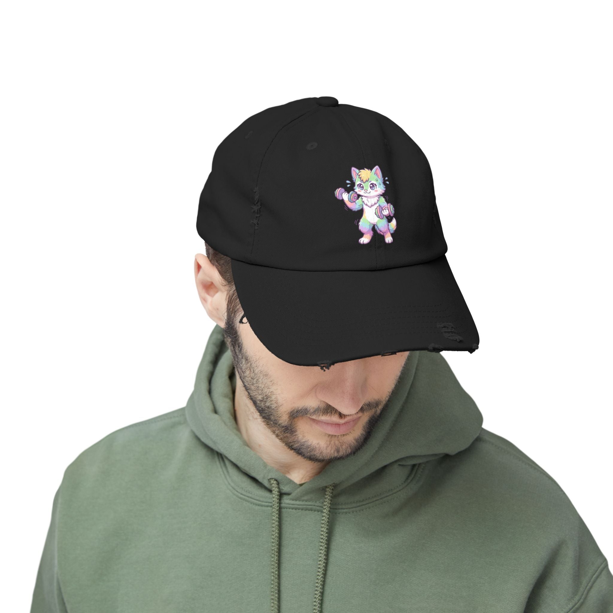 Weightlifting Kawaii Pastel Husky Distressed Cap