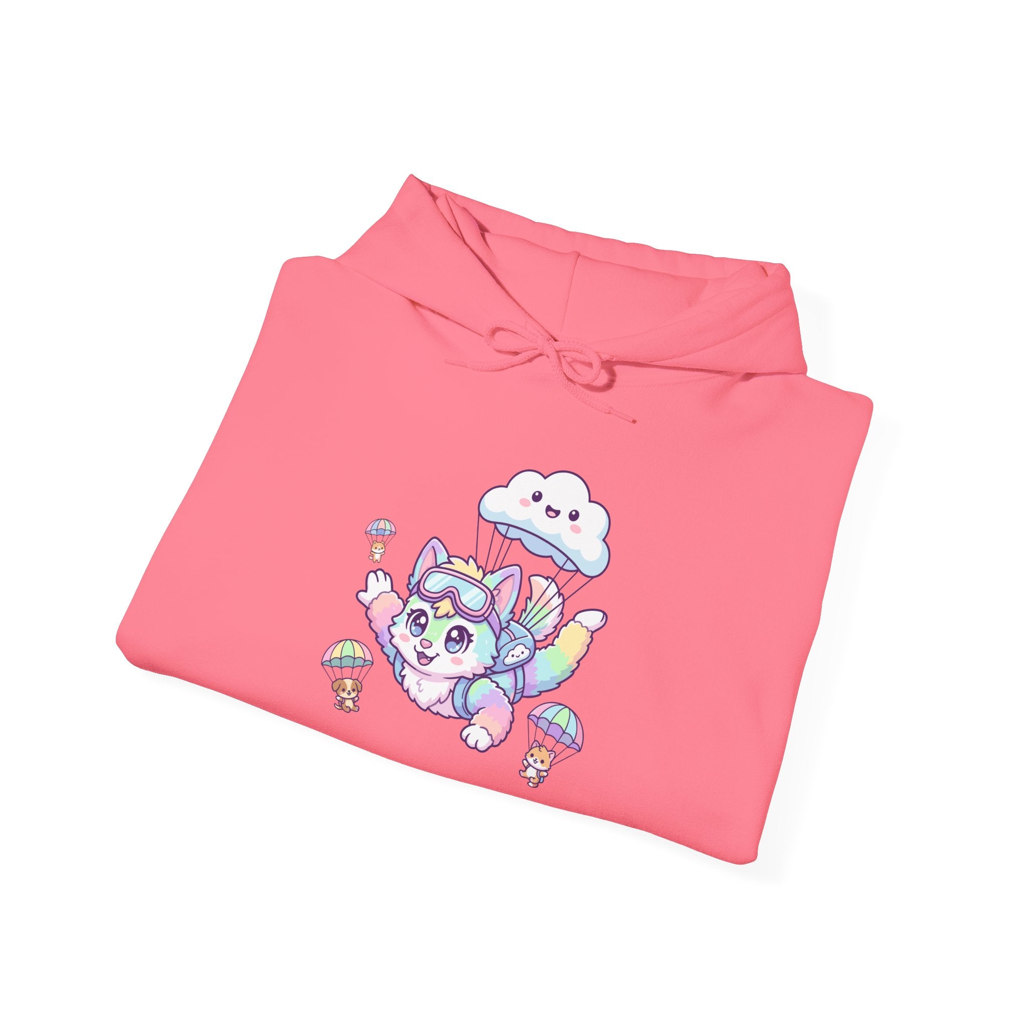 Rainbow Pastel Skydiving Furry | Hooded Sweatshirt