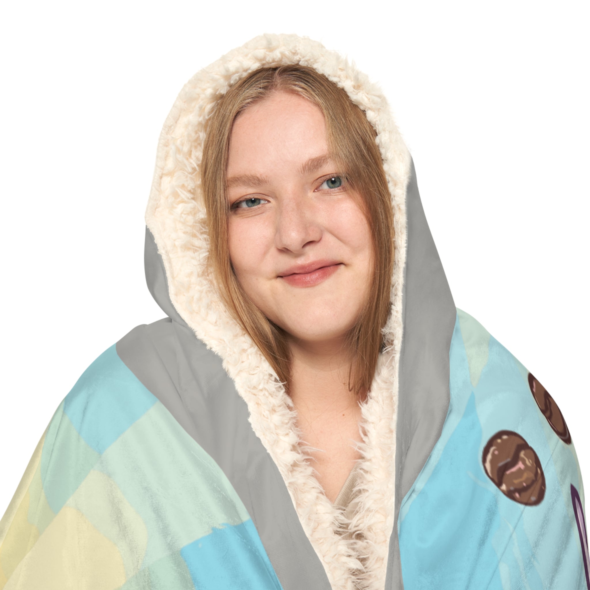Hooded Blanket - Cute Coffee Fox Coffee Farm Hooded Snuggle Blanket