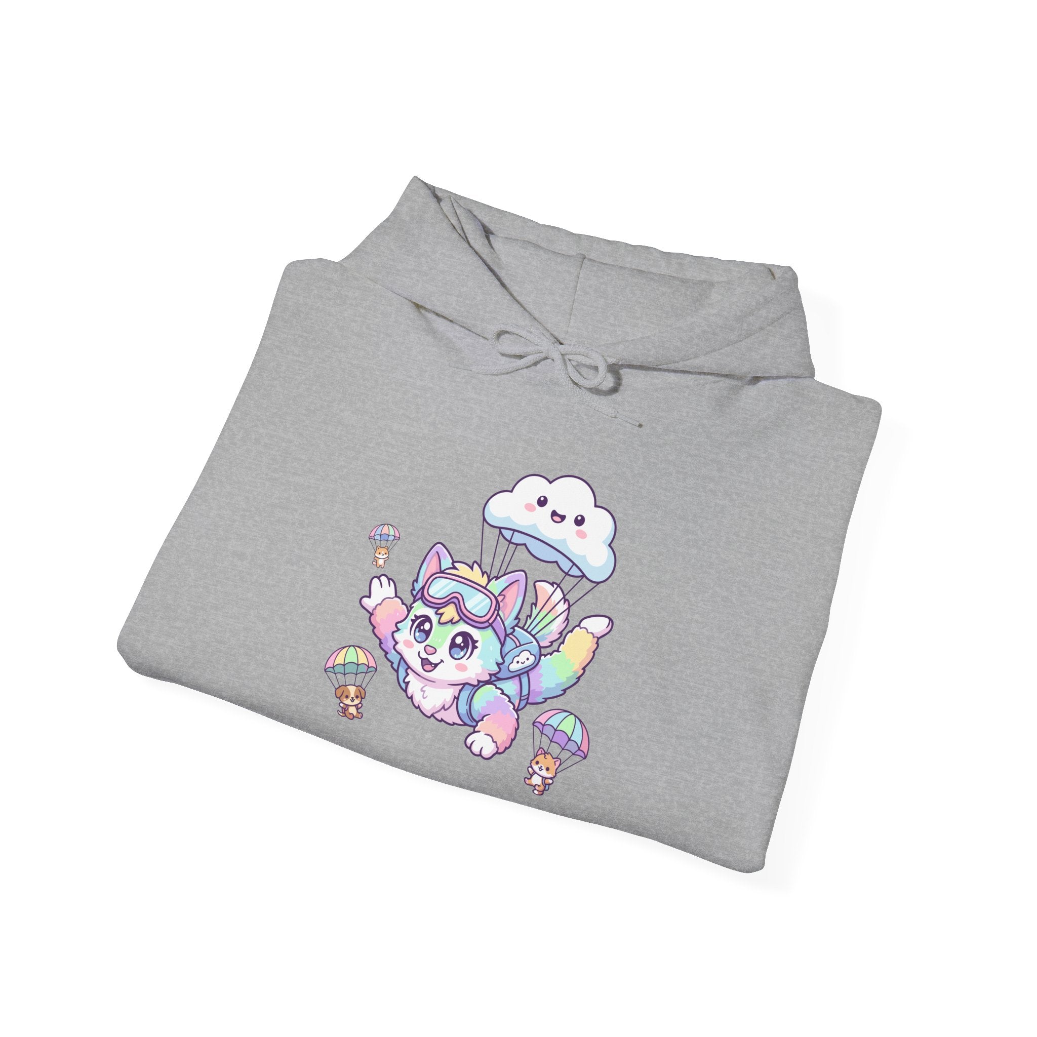 Rainbow Pastel Skydiving Furry | Hooded Sweatshirt