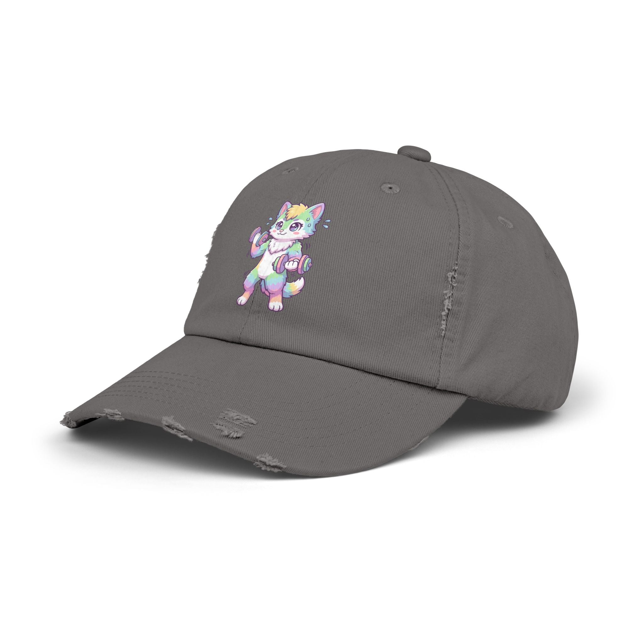 Weightlifting Kawaii Pastel Husky Distressed Cap