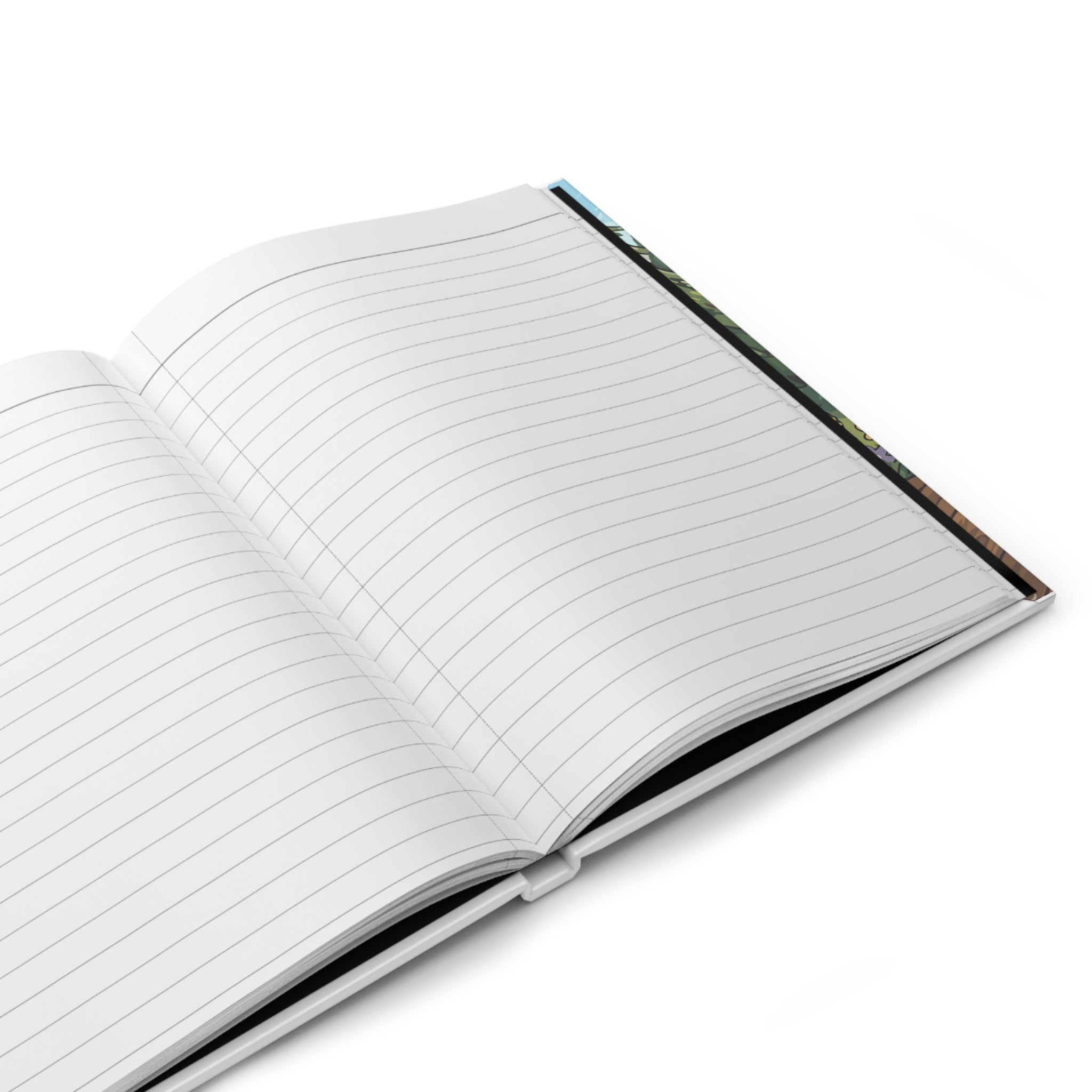 Hardcover Journal — Rainbow Fox Coffee Cabin Notebook