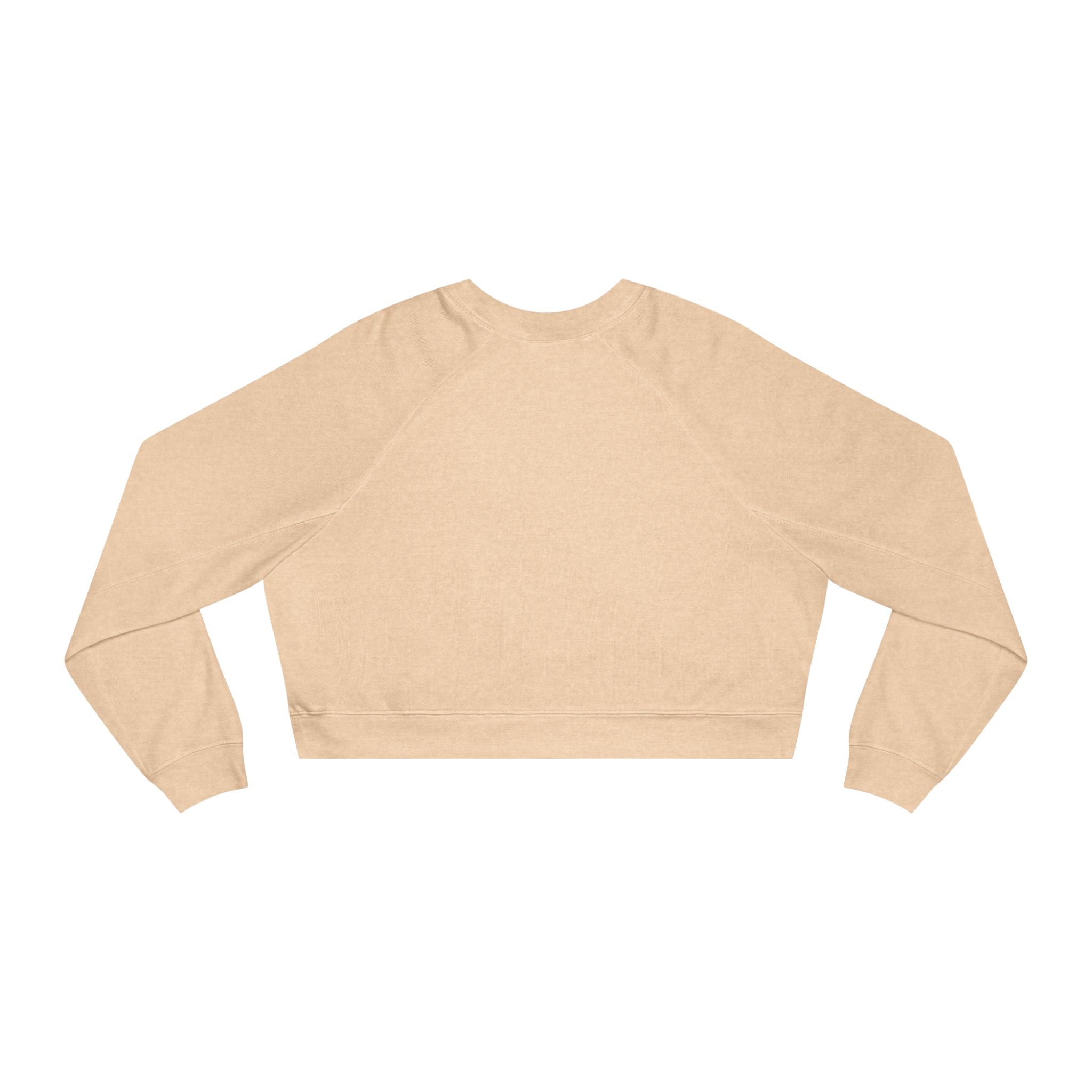 Winter Cropped Pullover | Pastel Lucky Cat Snowball Graphic