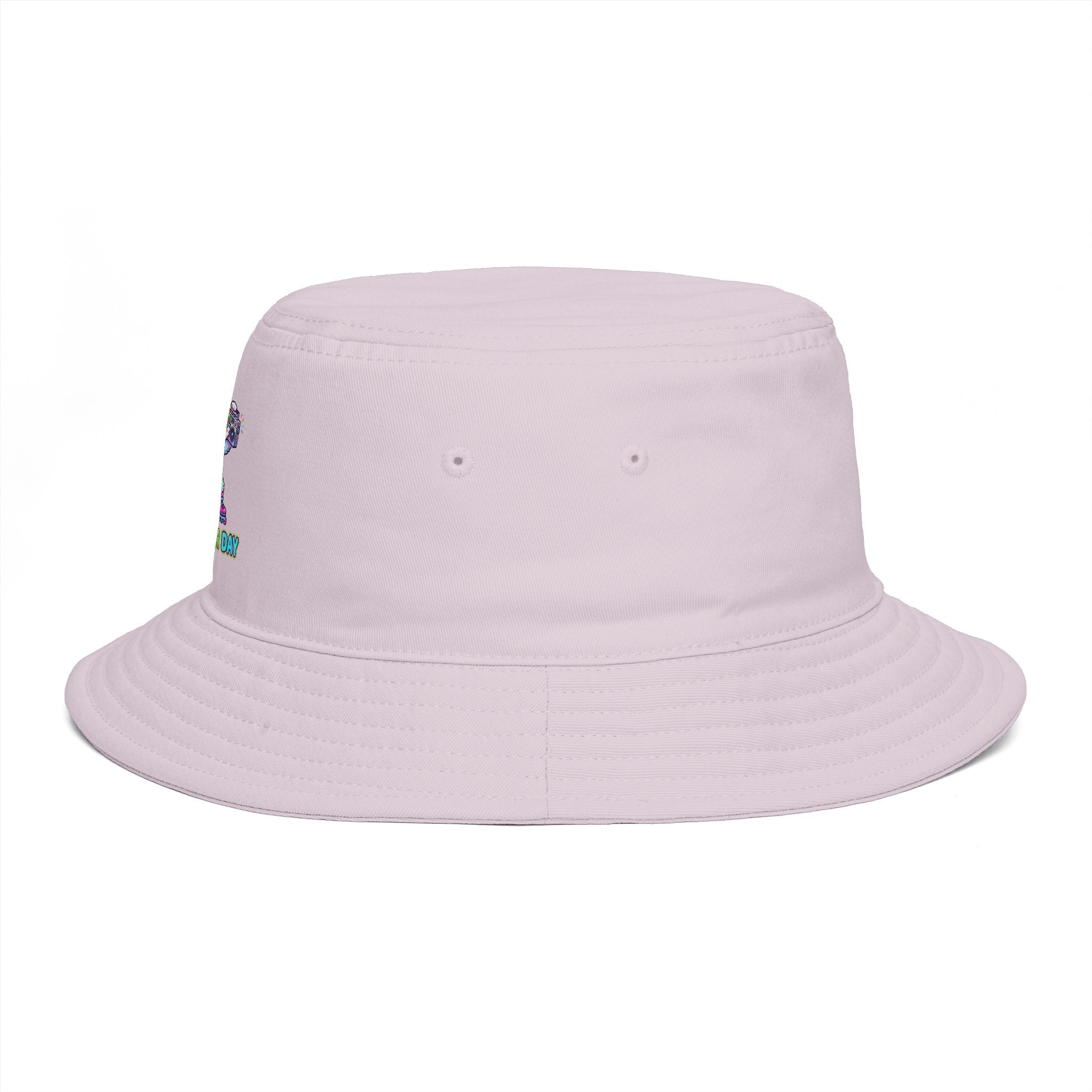 Cute Neon Furry Fox Bucket Hat — "Bad Fur Day" Embroidered Cute Animal Sun Hat