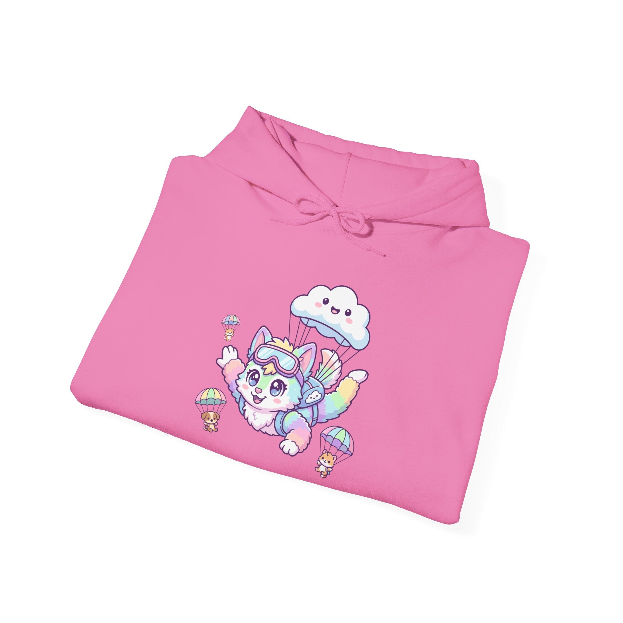 Rainbow Pastel Skydiving Furry | Hooded Sweatshirt