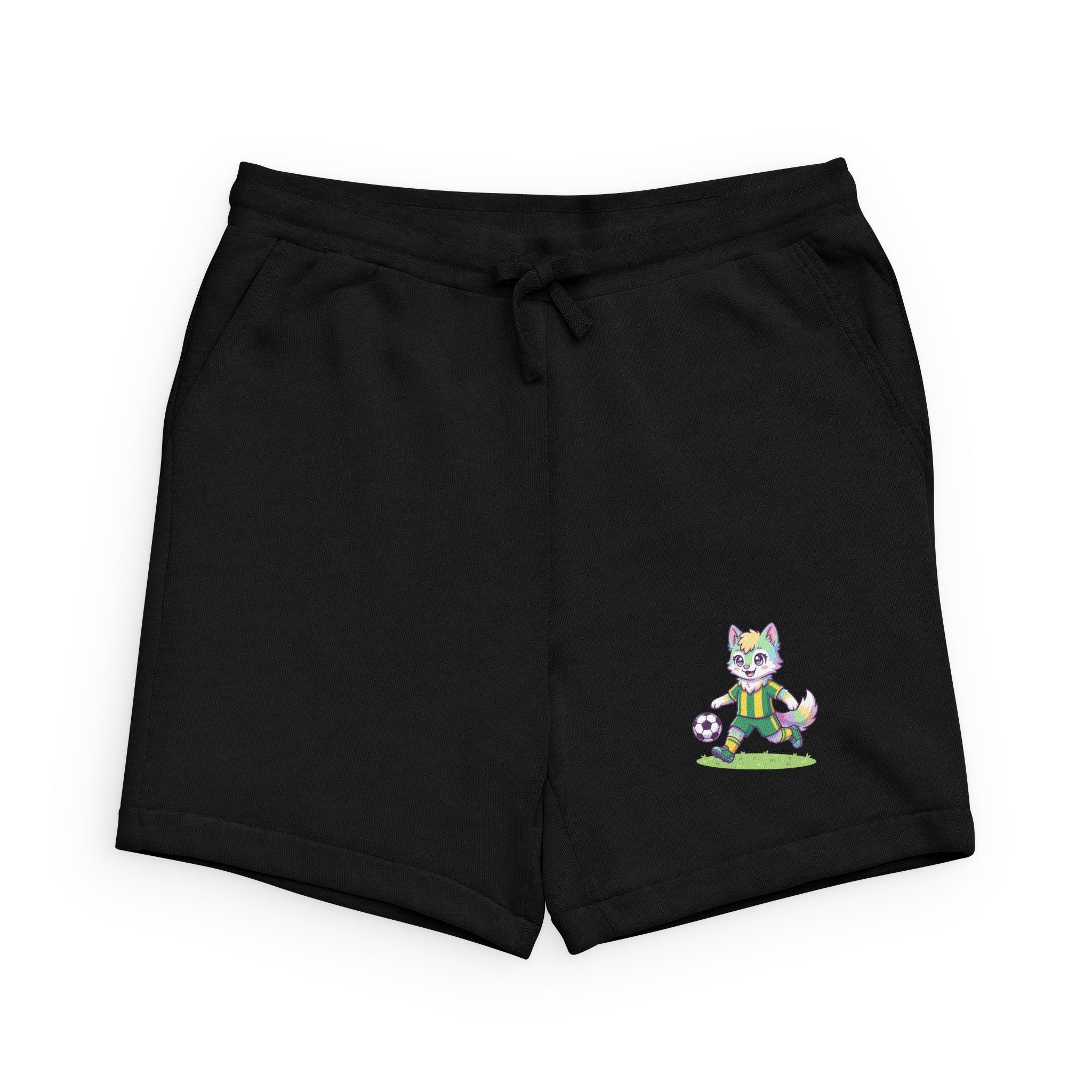 Cute Soccer Cat | Embroidered Sweatshorts