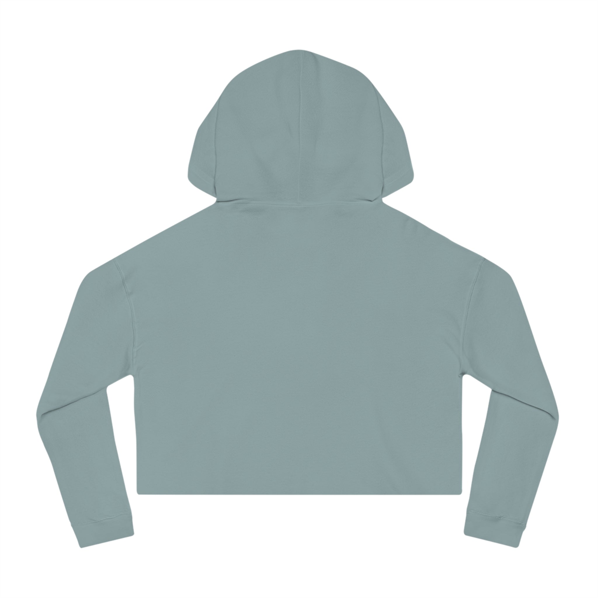Rainbow Ski Cat Cropped Hoodie — Cute Pastel Cat Skiing Graphic Sweatshirt