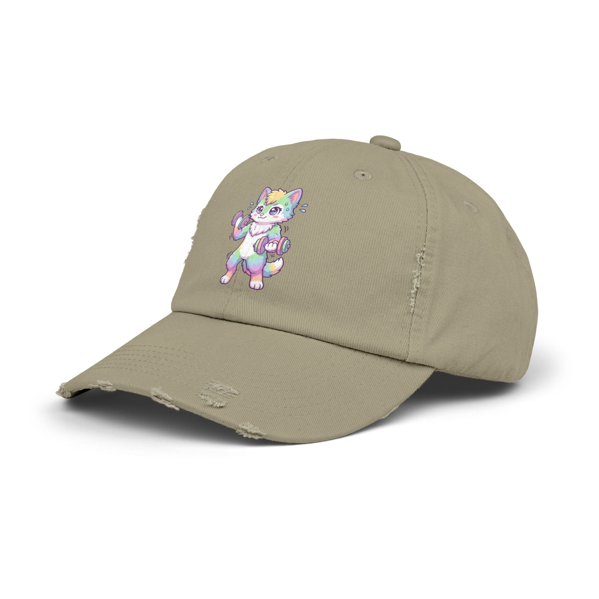 Weightlifting Kawaii Pastel Husky Distressed Cap
