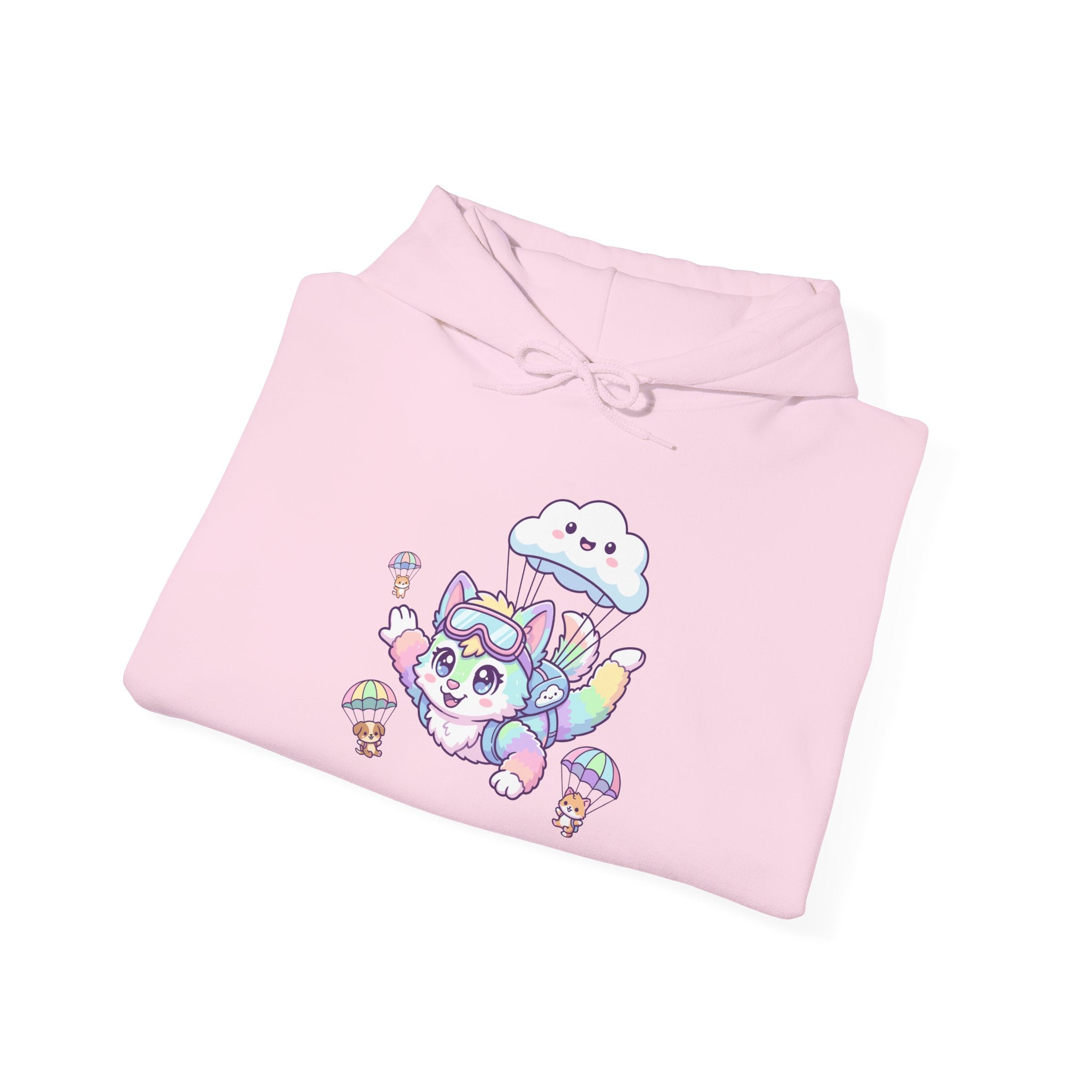 Rainbow Pastel Skydiving Furry | Hooded Sweatshirt