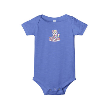 Baby One-Piece with Colorful Kitten Graphic – Infant Bodysuit