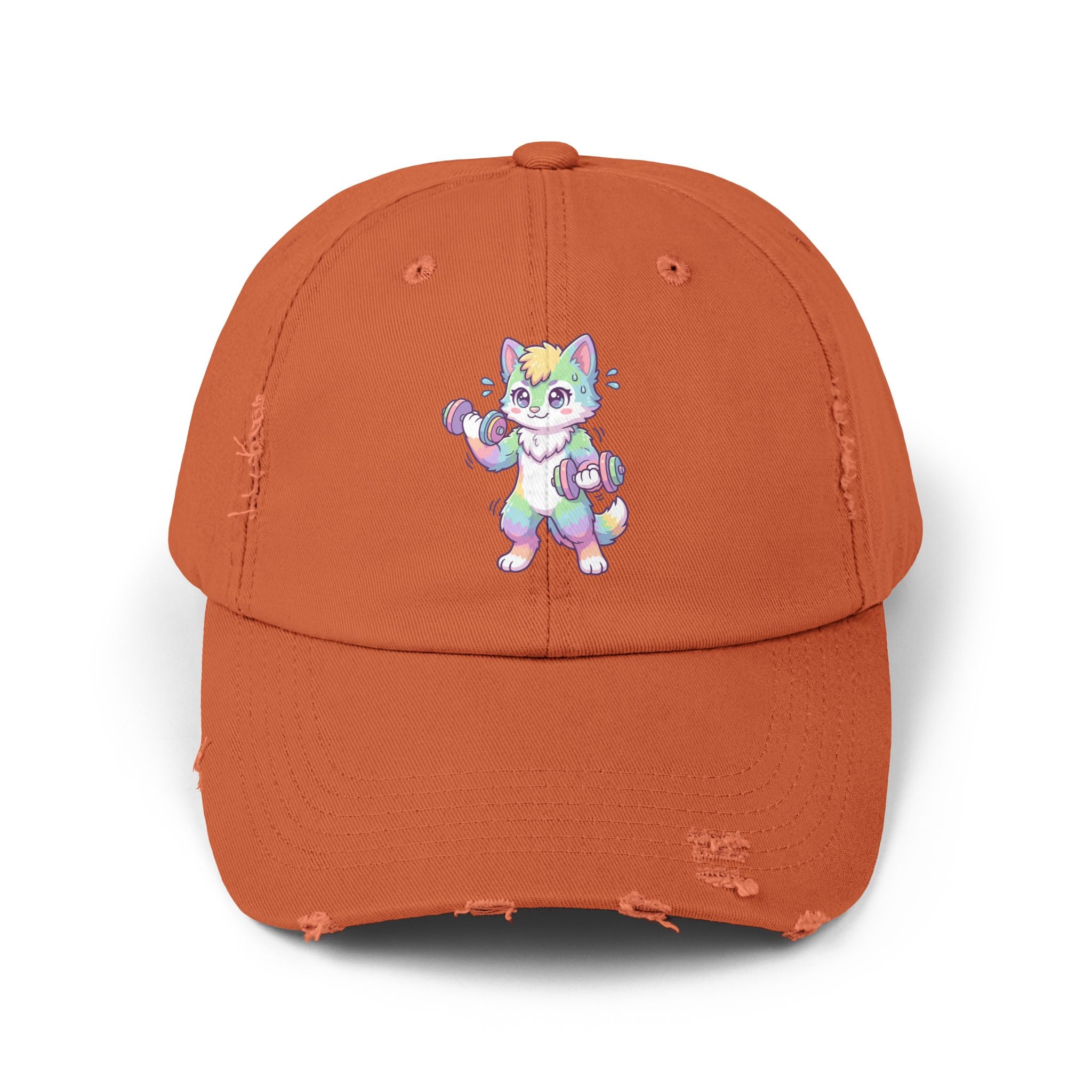Weightlifting Kawaii Pastel Husky Distressed Cap