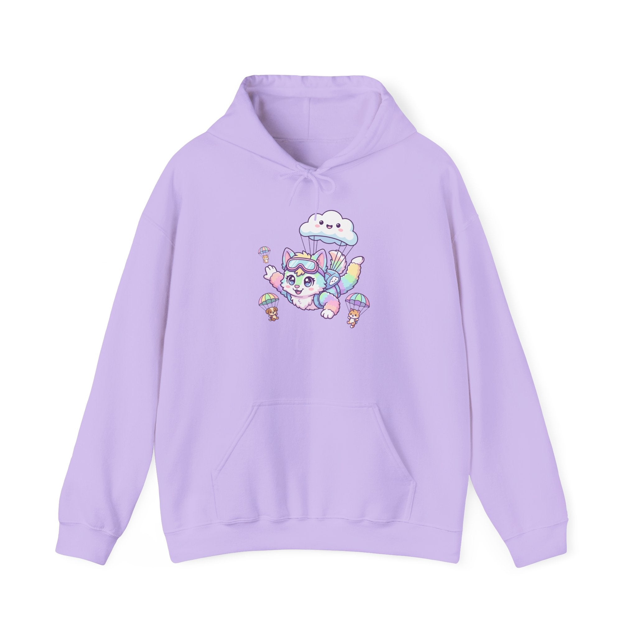 Rainbow Pastel Skydiving Furry | Hooded Sweatshirt