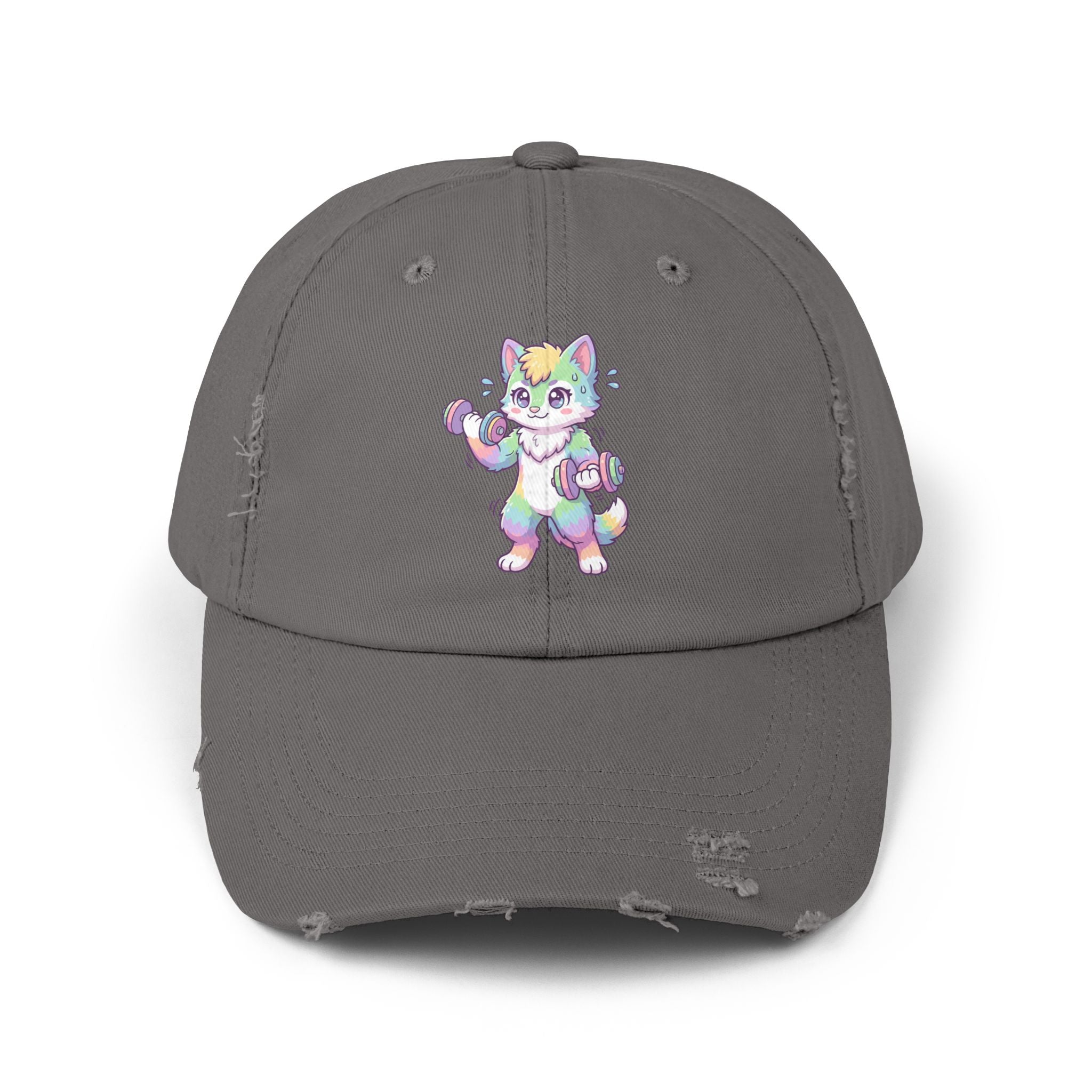 Weightlifting Kawaii Pastel Husky Distressed Cap