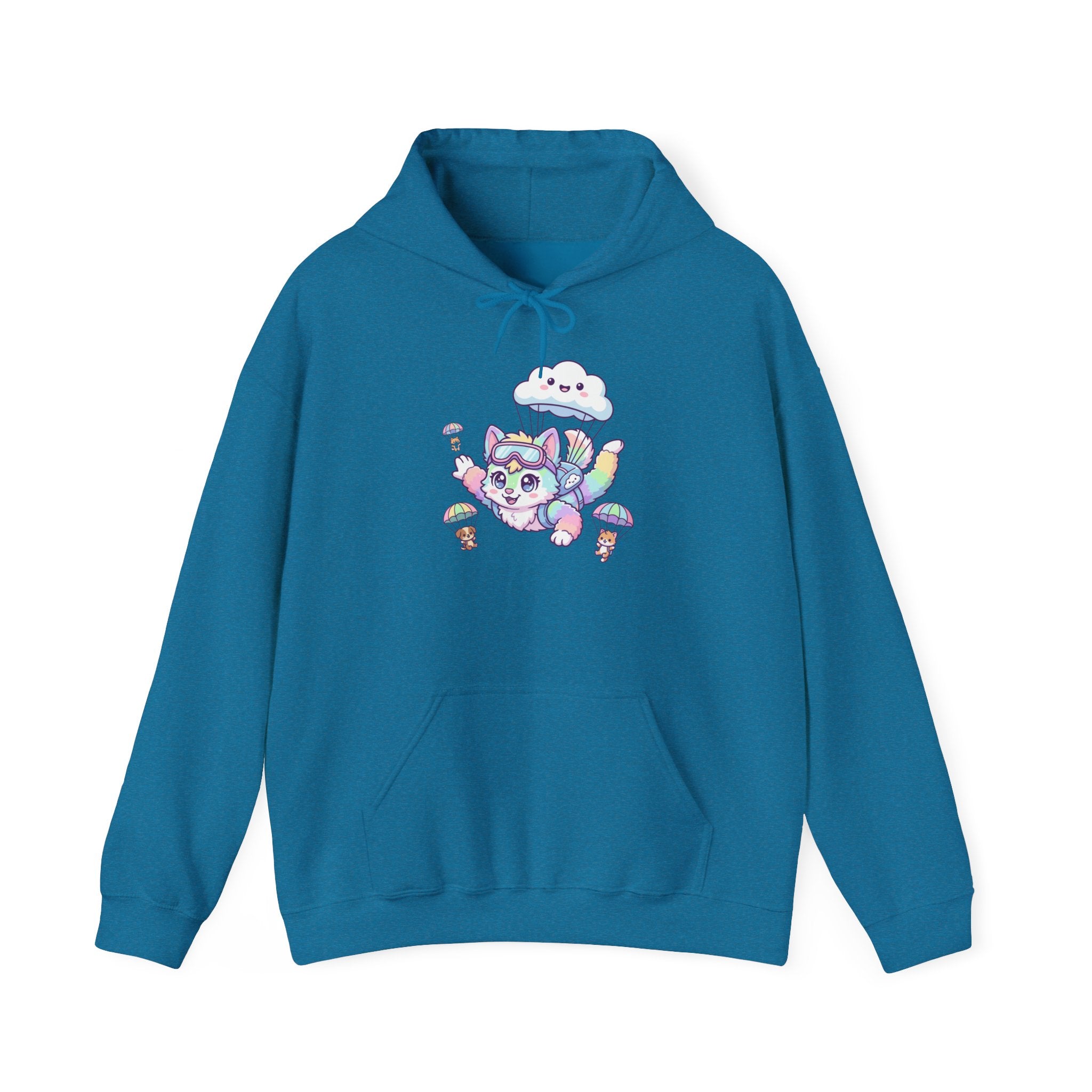 Kawaii Skydiving Furry Unisex Heavy Blend™ Hoodie