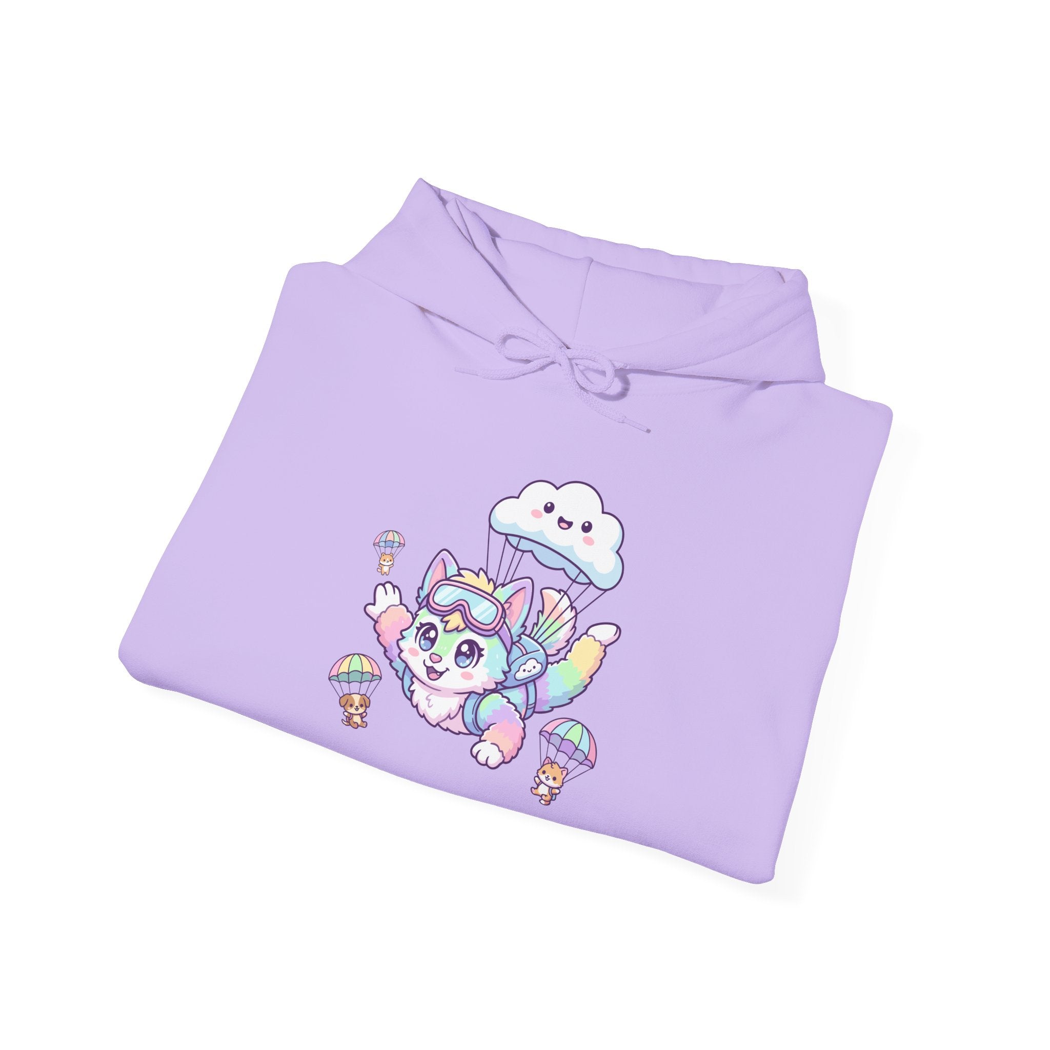 Rainbow Pastel Skydiving Furry | Hooded Sweatshirt