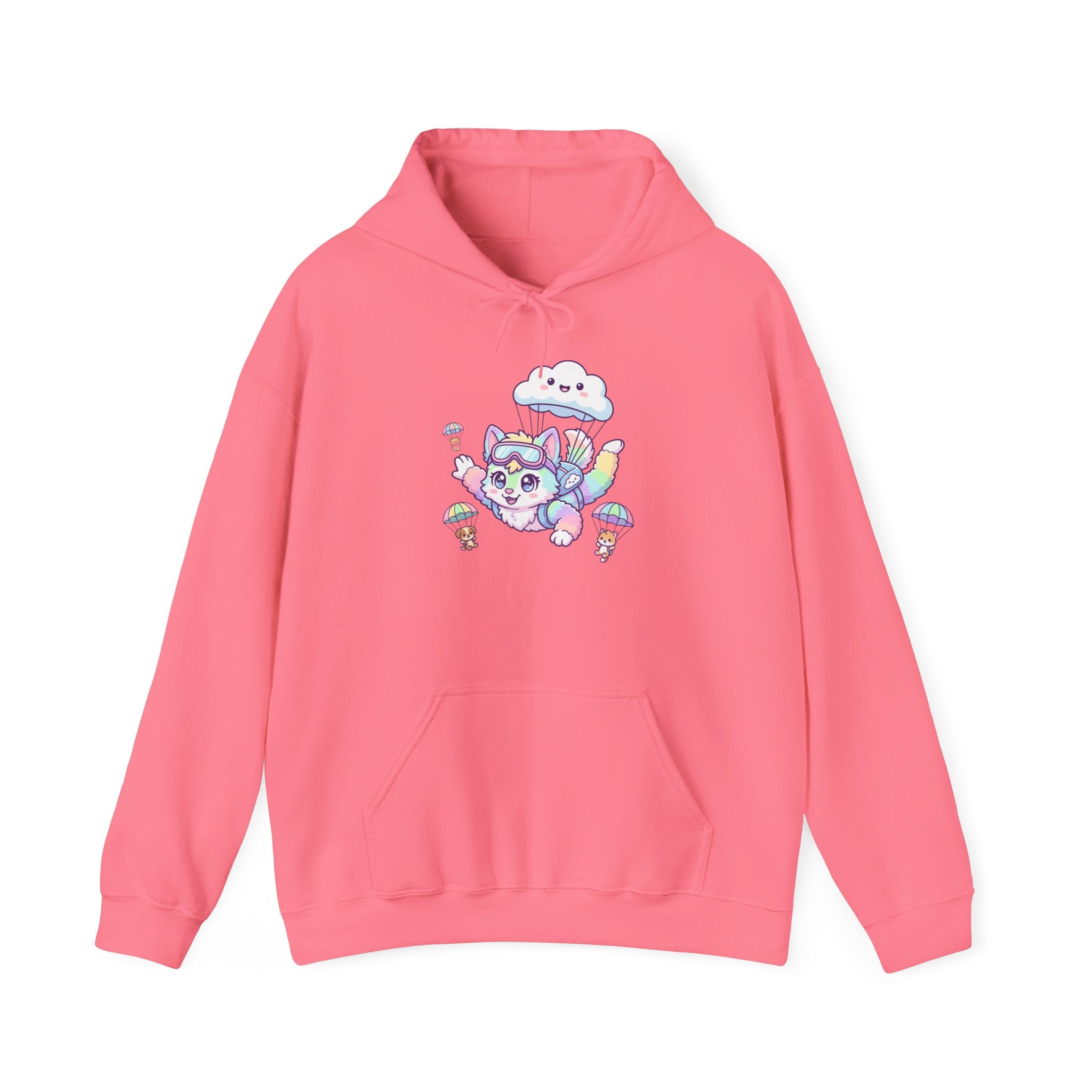 Kawaii Skydiving Furry Unisex Heavy Blend™ Hoodie
