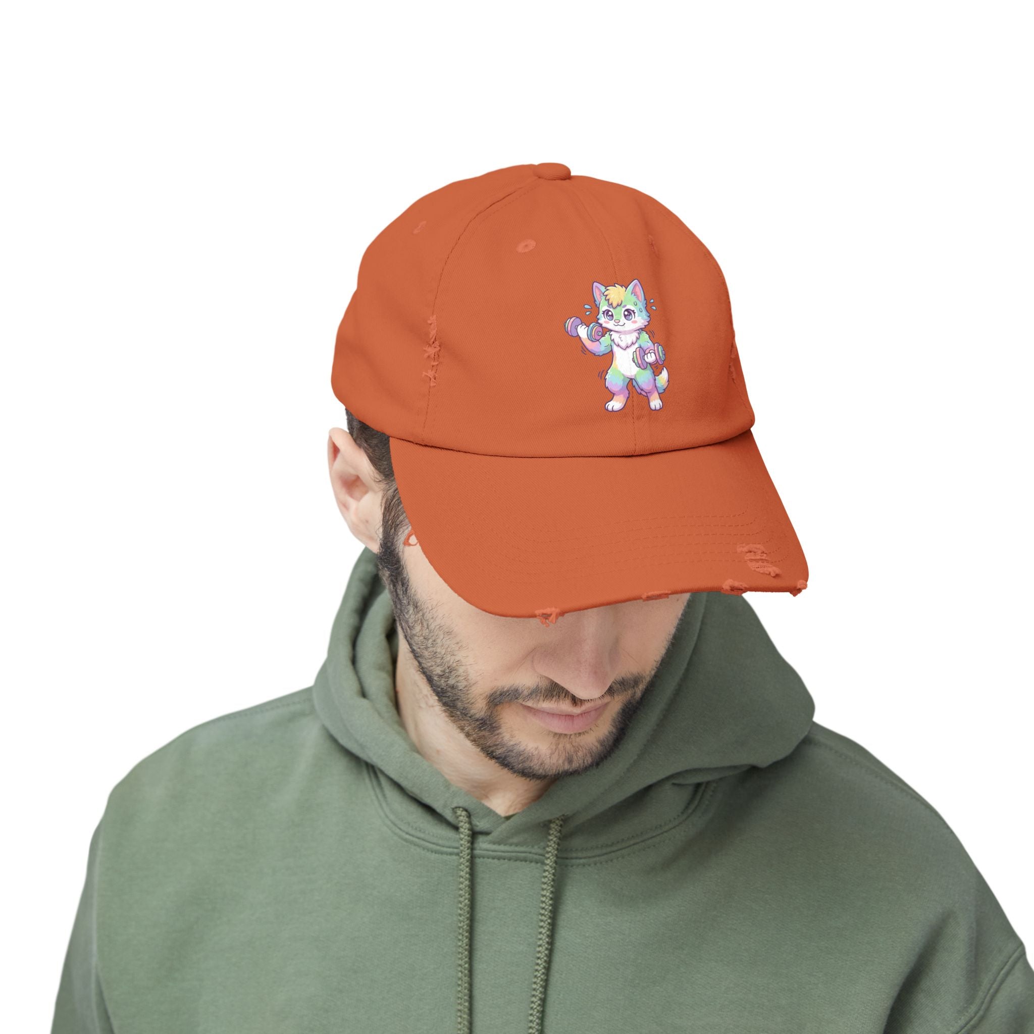 Weightlifting Kawaii Pastel Husky Distressed Cap
