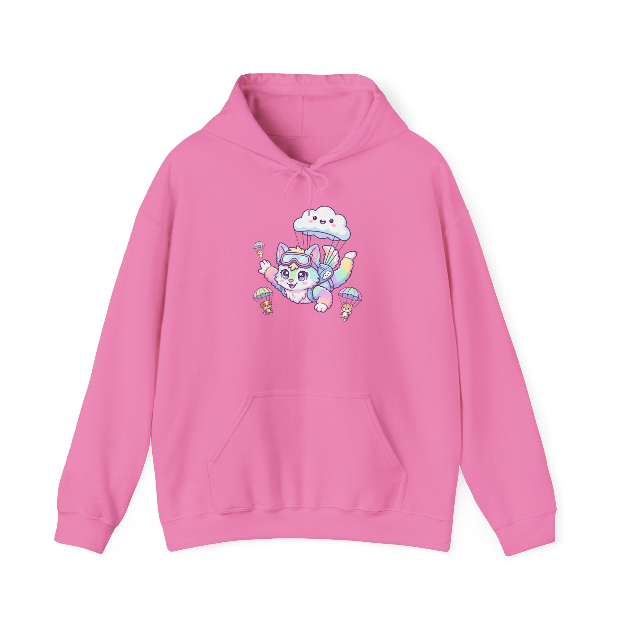 Rainbow Pastel Skydiving Furry | Hooded Sweatshirt