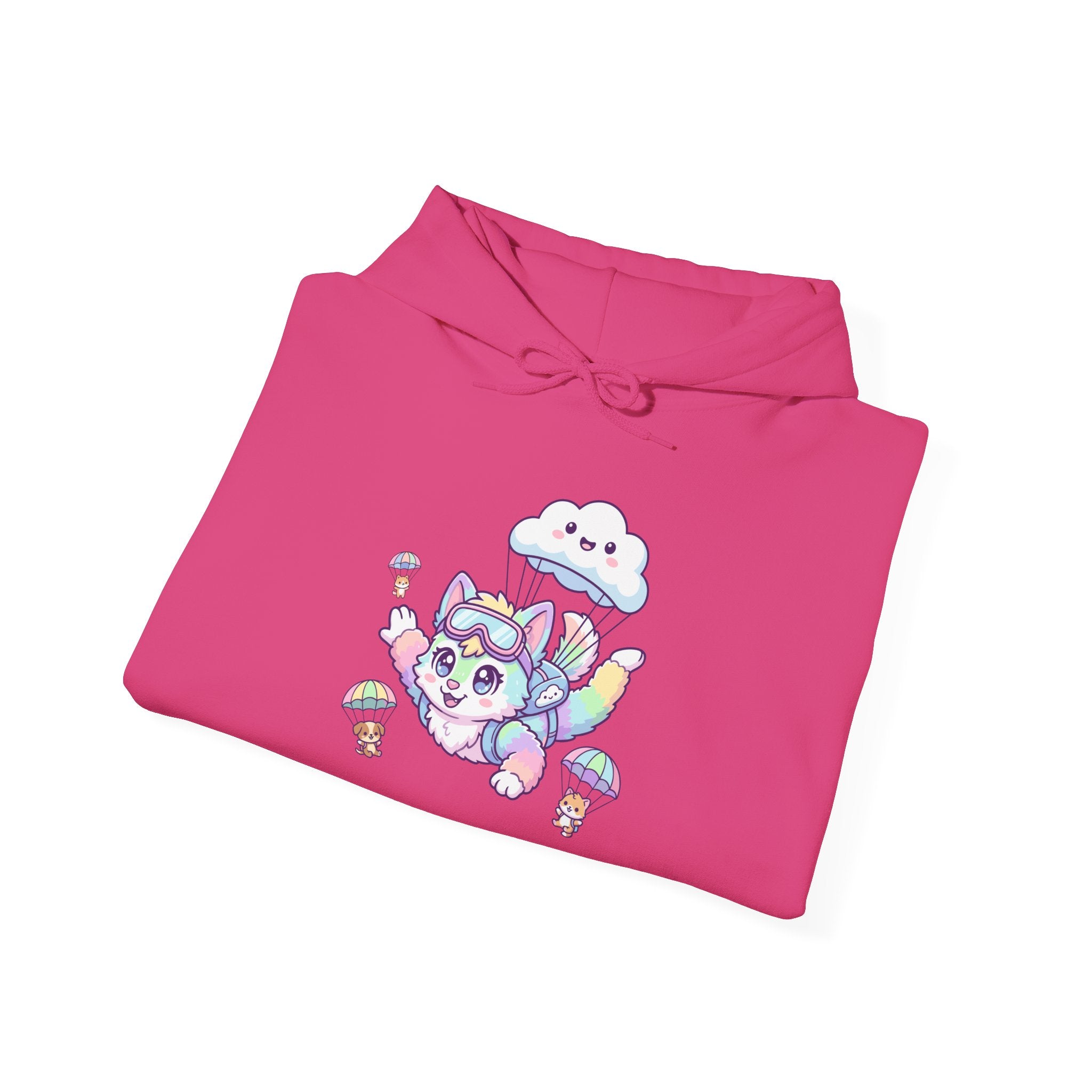Rainbow Pastel Skydiving Furry | Hooded Sweatshirt