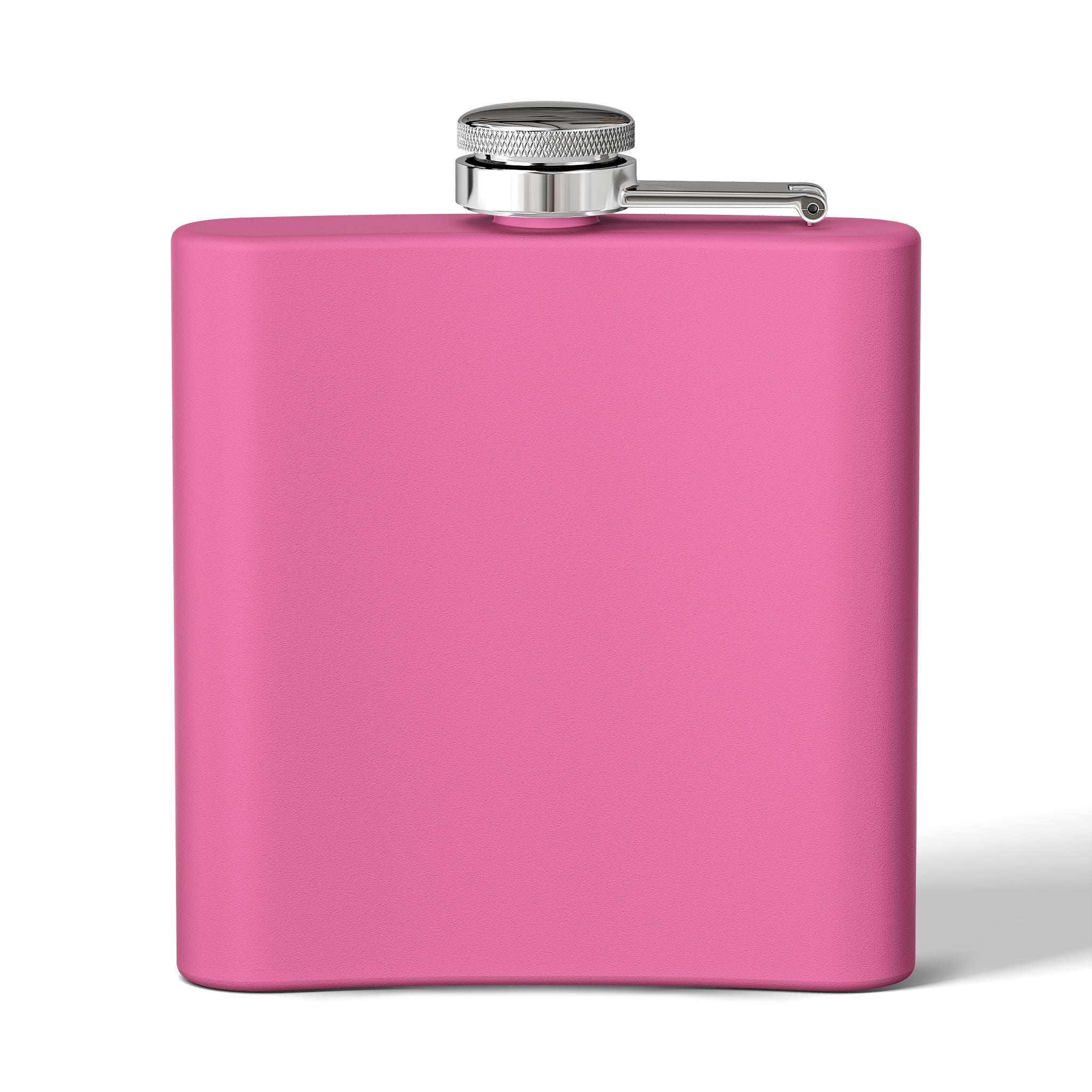 6oz Stainless Steel Flask — Cute Pastel Arctic Pup Snowball Design