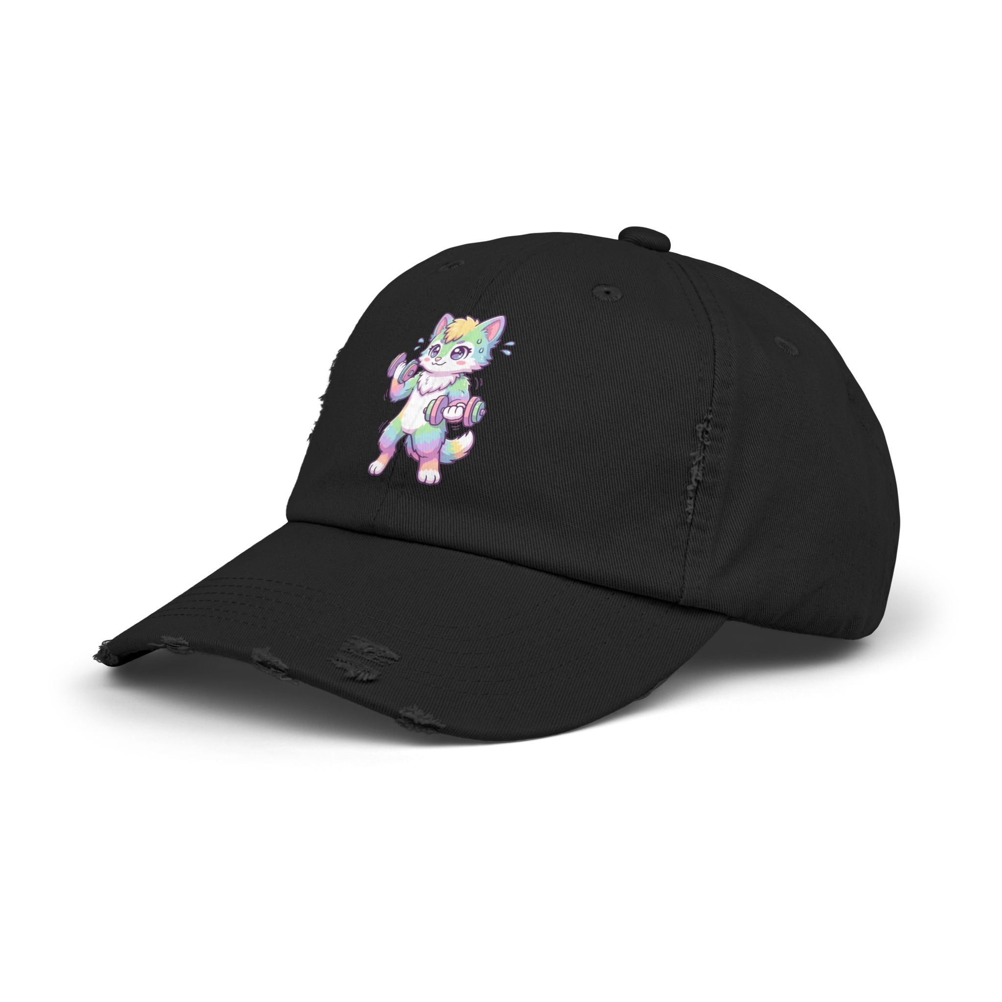 Weightlifting Kawaii Pastel Husky Distressed Cap