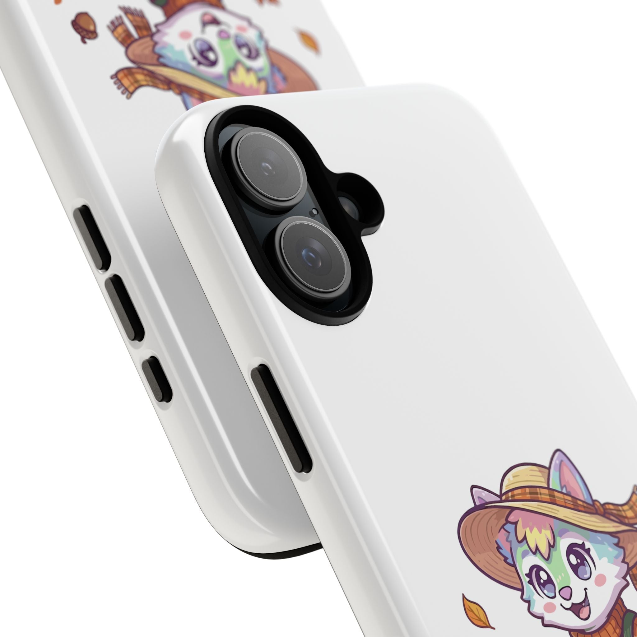 Autumn Fox Phone Case | Cute Fall Leaves Cat in Straw Hat iPhone | Samsung | Pixel Case