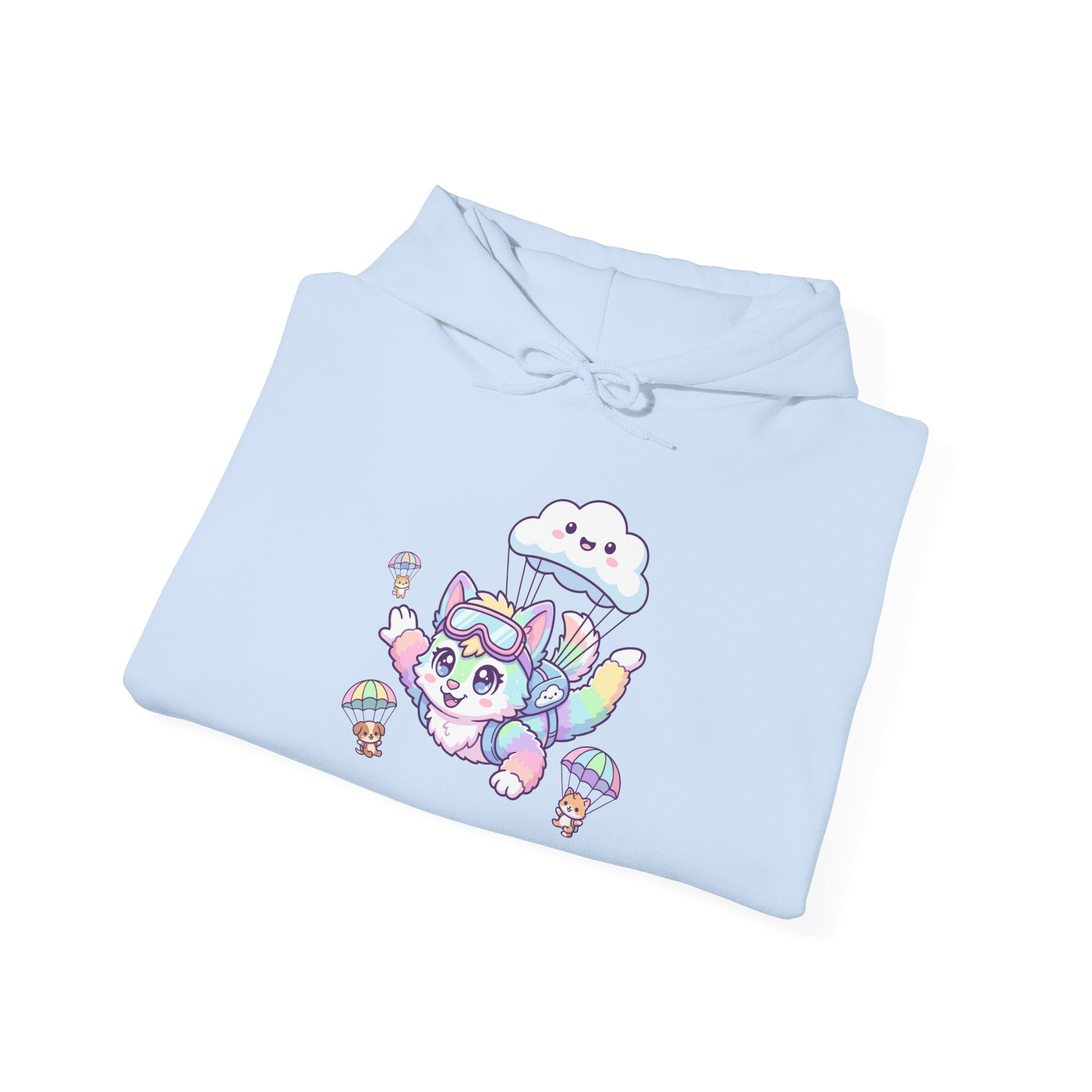 Rainbow Pastel Skydiving Furry | Hooded Sweatshirt