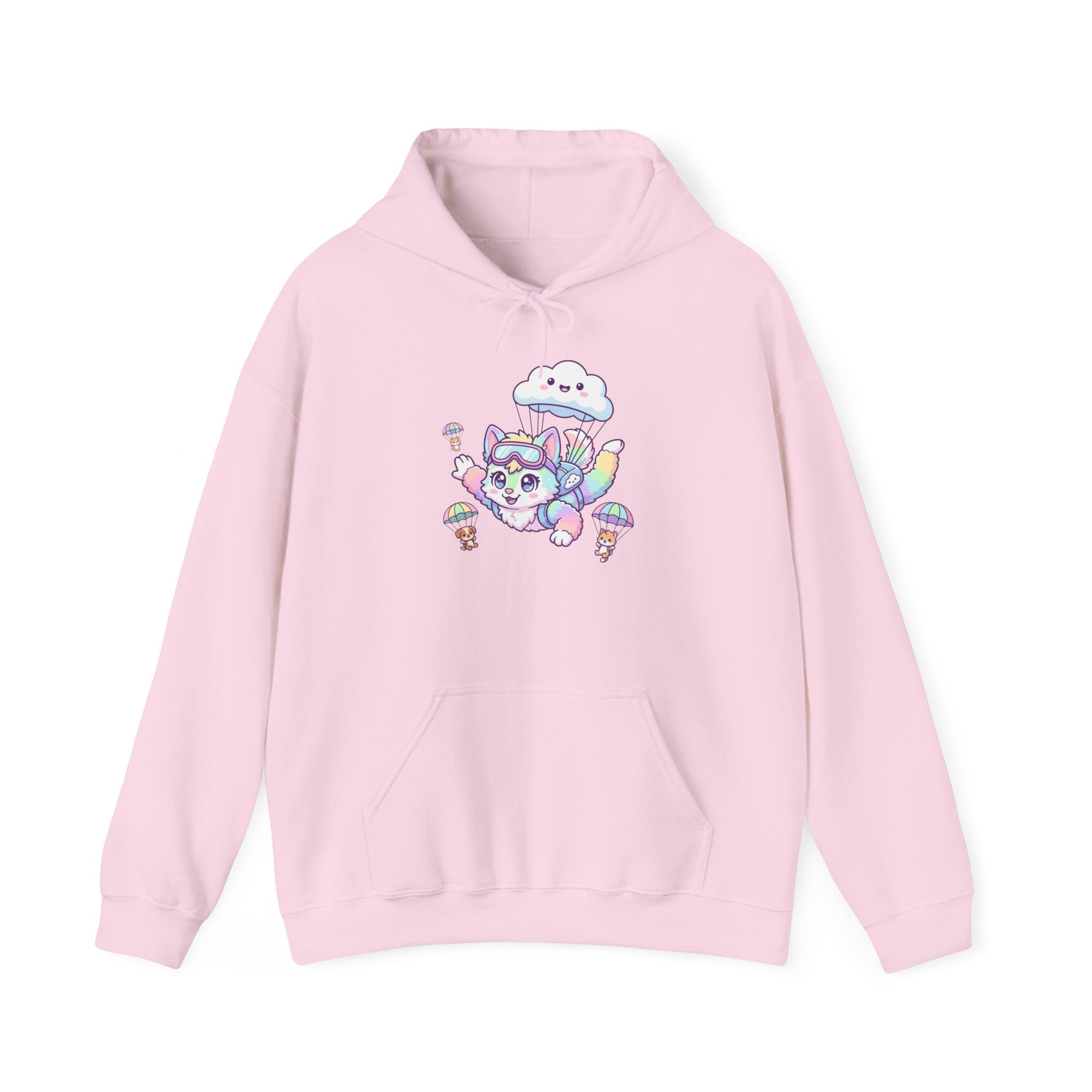 Rainbow Pastel Skydiving Furry | Hooded Sweatshirt