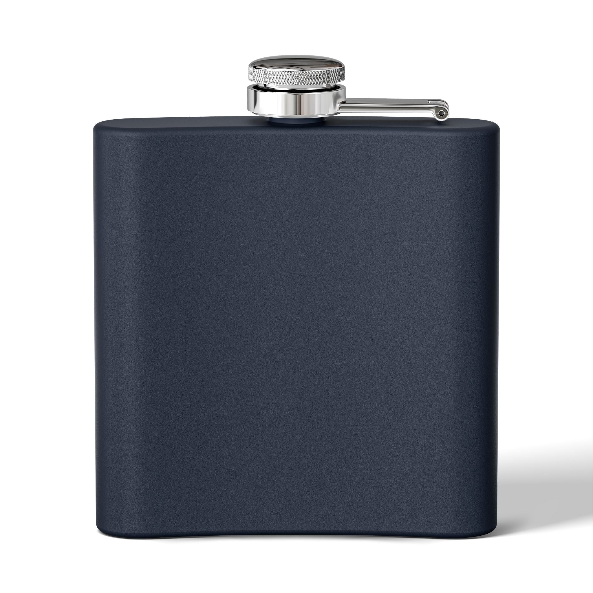 6oz Stainless Steel Flask — Cute Pastel Arctic Pup Snowball Design