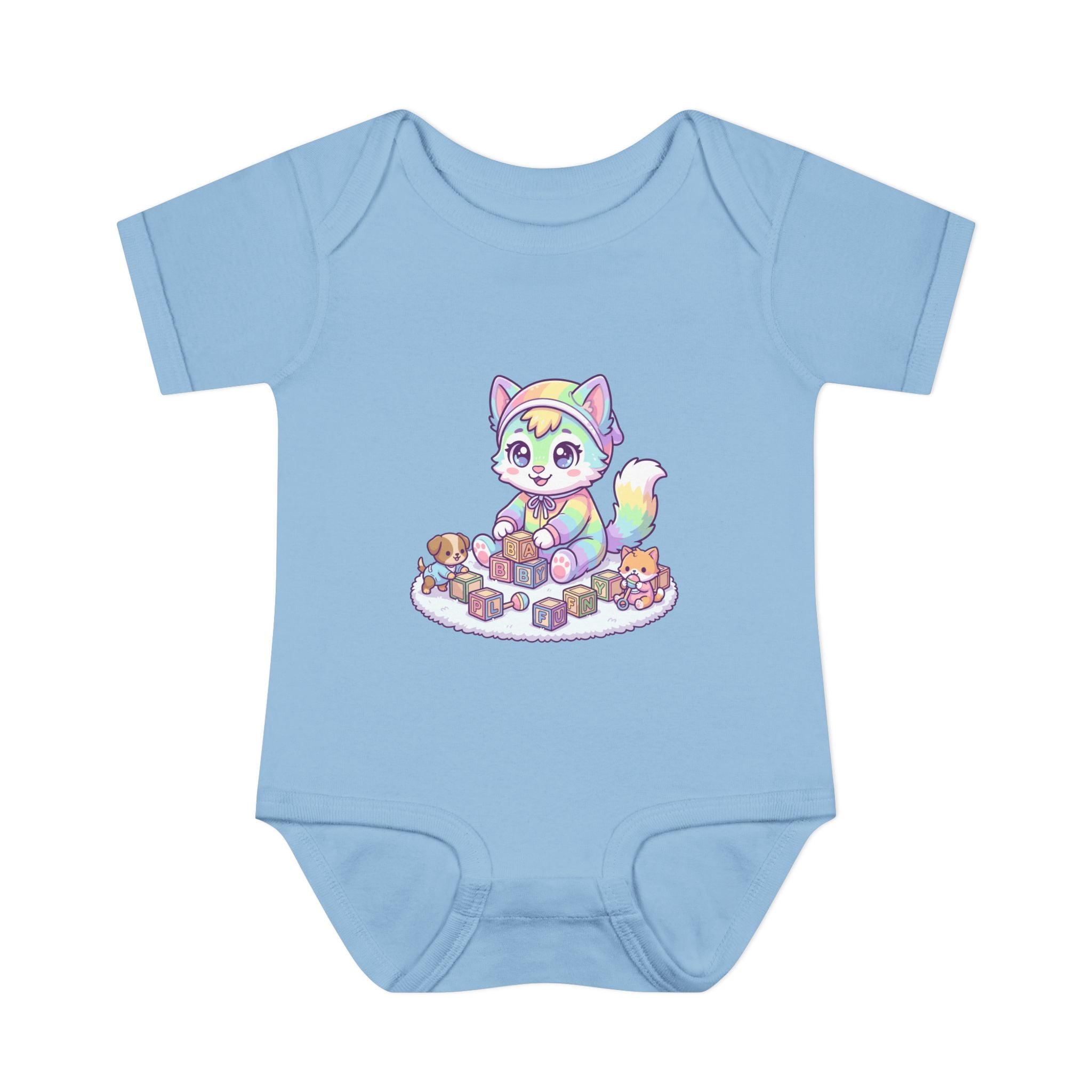 Rainbow Fox Baby Bodysuit – Cute Woodland Infant Onesie