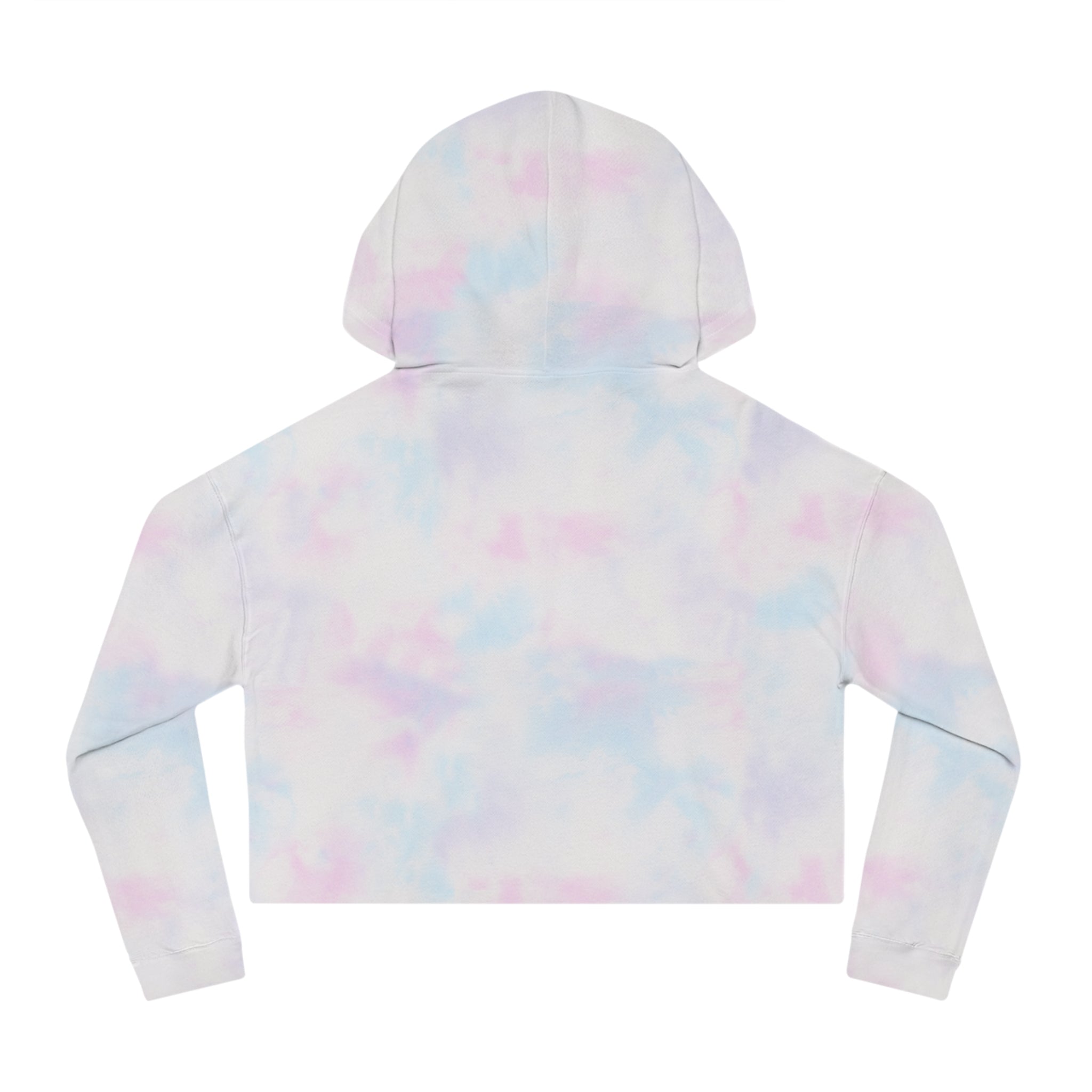 Rainbow Ski Cat Cropped Hoodie — Cute Pastel Cat Skiing Graphic Sweatshirt