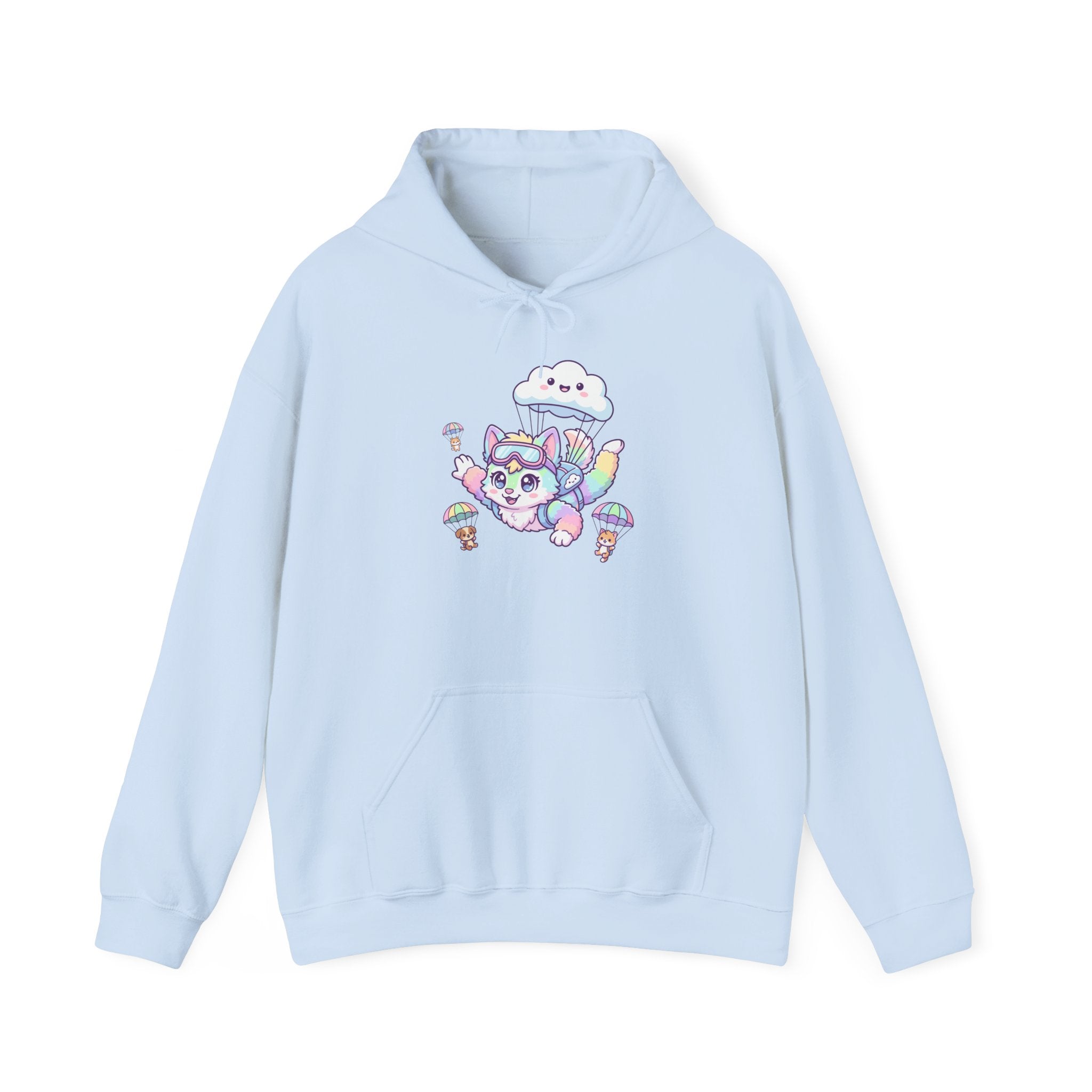 Rainbow Pastel Skydiving Furry | Hooded Sweatshirt