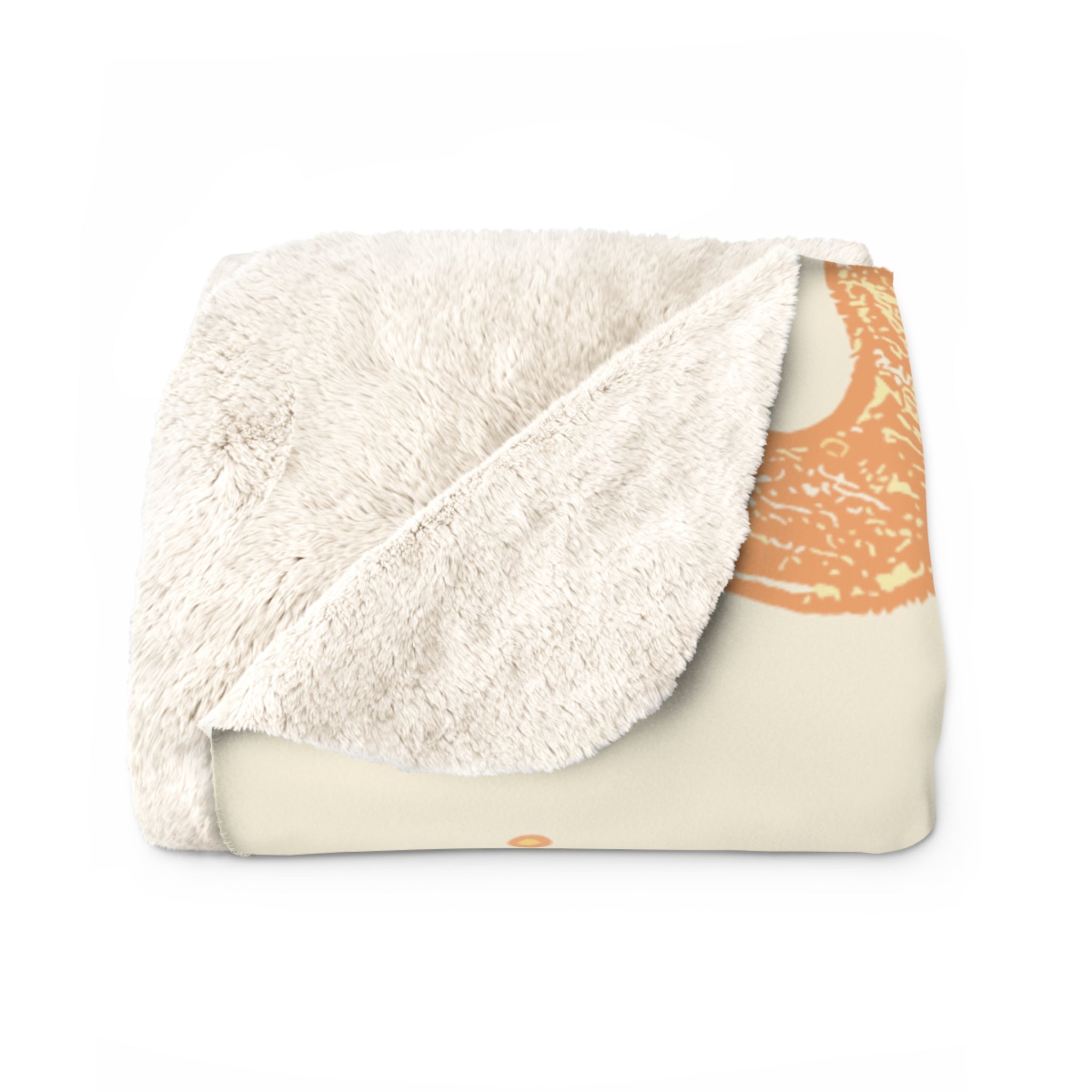Cute Pastel Cloud Sherpa Blanket — Cozy Nursery Throw with 'Zzz' Sleep Design