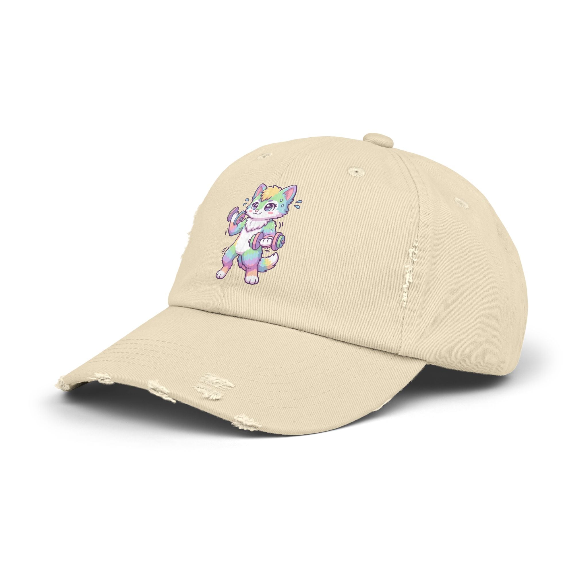 Weightlifting Kawaii Pastel Husky Distressed Cap