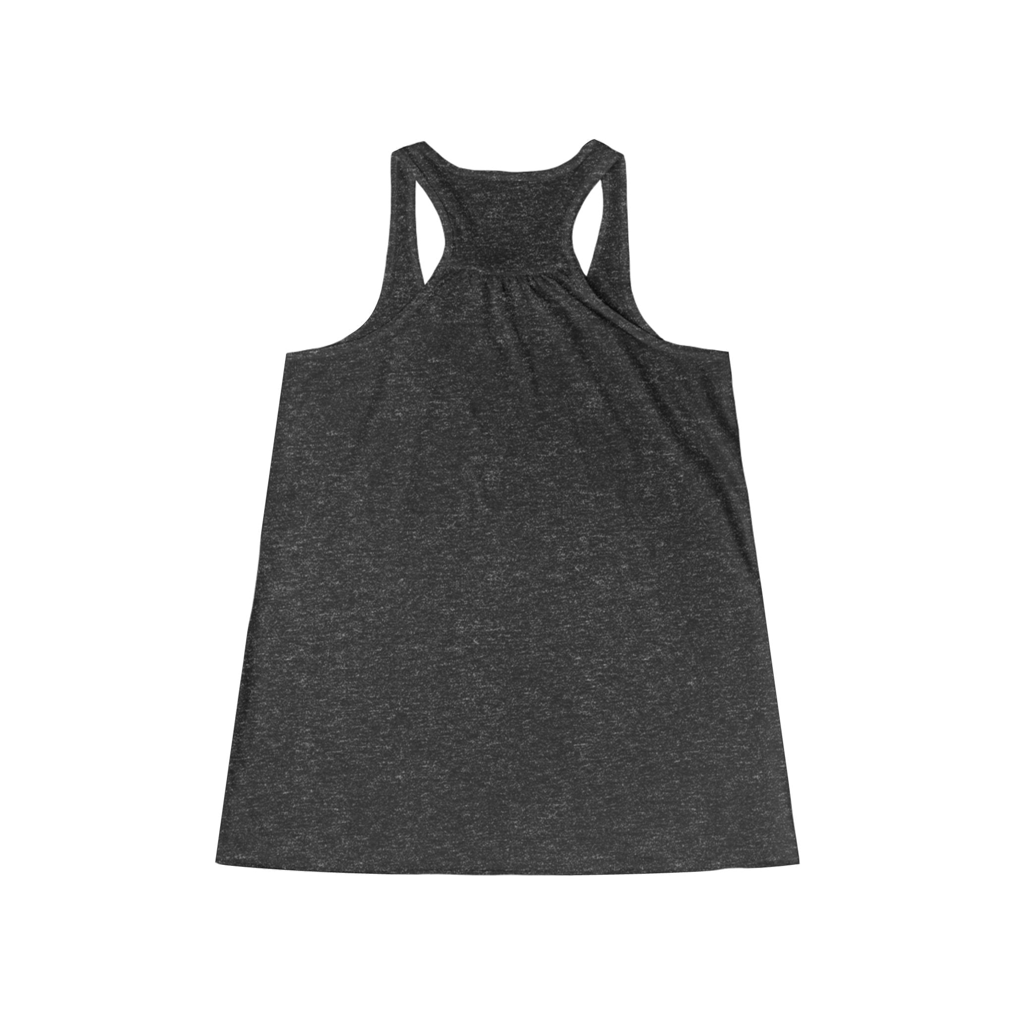 Cute Surfing Kitty Tank Top — Pastel Rainbow Cat on Surfboard Women's Flowy Racerback