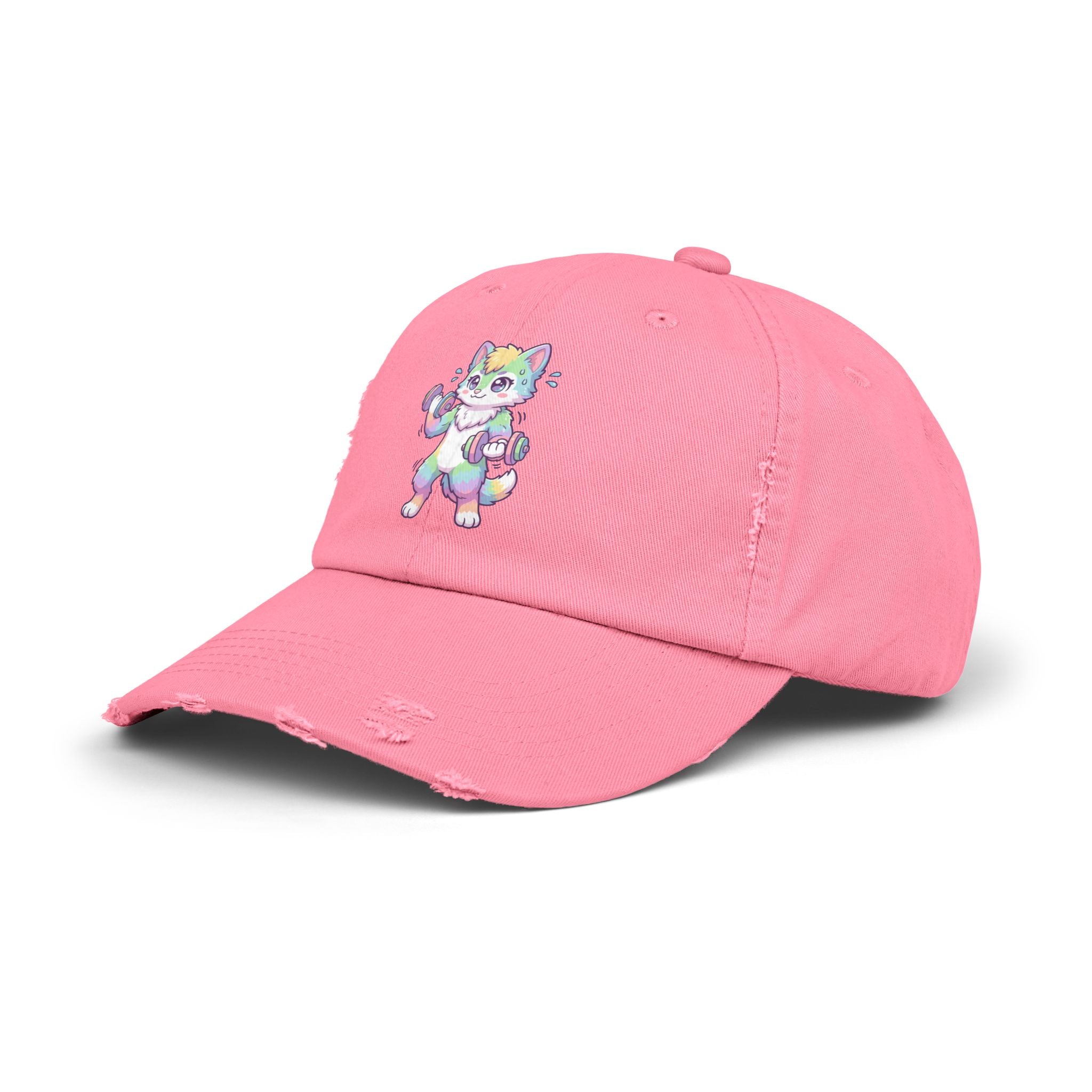 Weightlifting Kawaii Pastel Husky Distressed Cap
